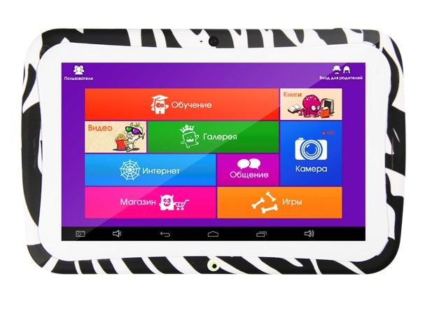 Детский планшет TURBO MonsterPad 8Gb, Wi-Fi, Android 5.1, белый/черный